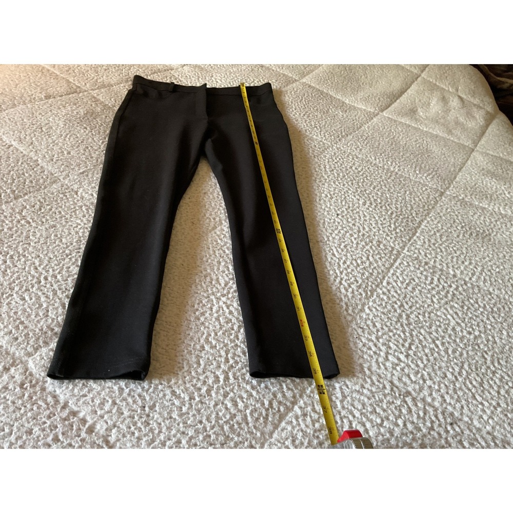 Anne Klein Dress Pants Womens Size 6 Black Excellent Elastic Waist Slim Leg